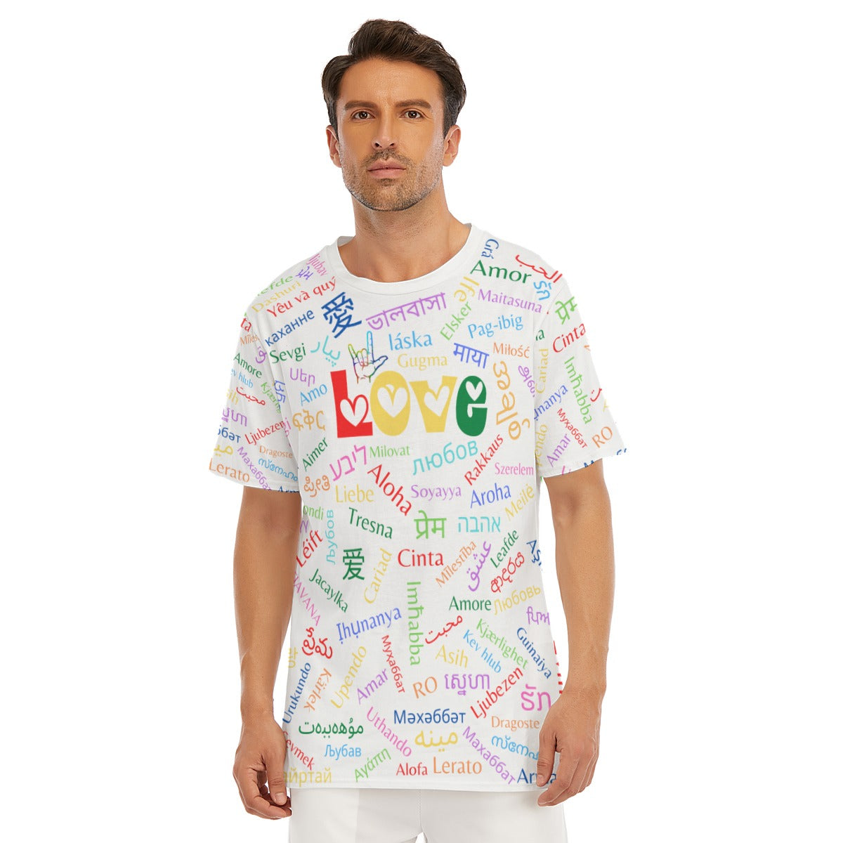 100% Cotton Men's O-Neck Love T-Shirt
